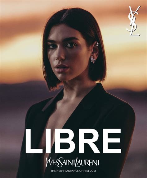 pubblicità ysl libre modella|Yves Saint Laurent Libre Advert with Model & Singer Dua Lipa.